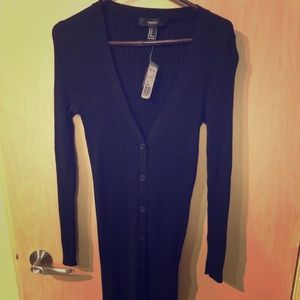 SOLD button long sleeved maxi dress